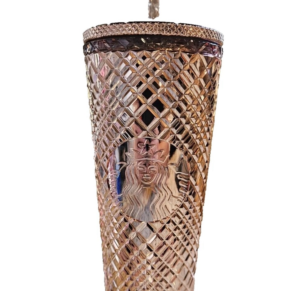 Starbucks limited edition gold metallic bling tumbler cup 24 oz